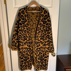 Oversized Animal Print Sweater